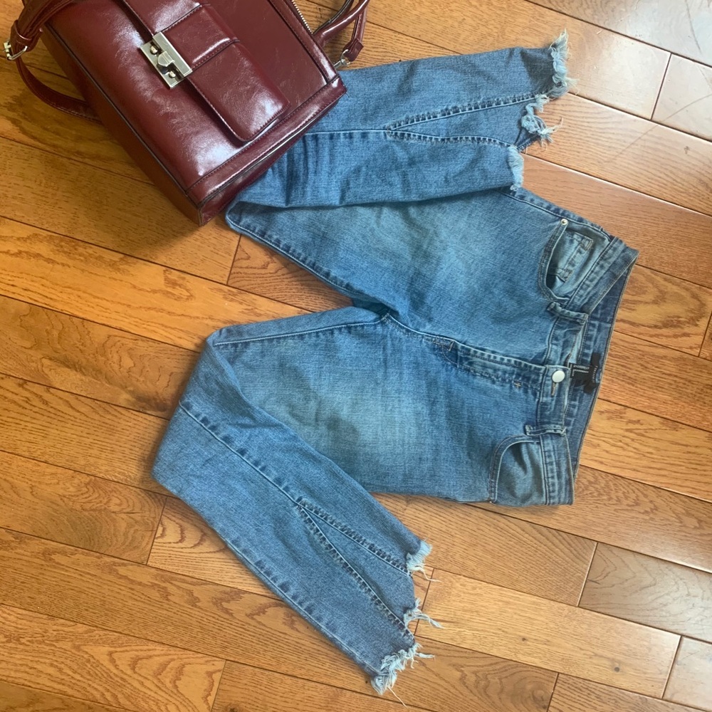 Forever21 Flare Frayed Hem Jeans